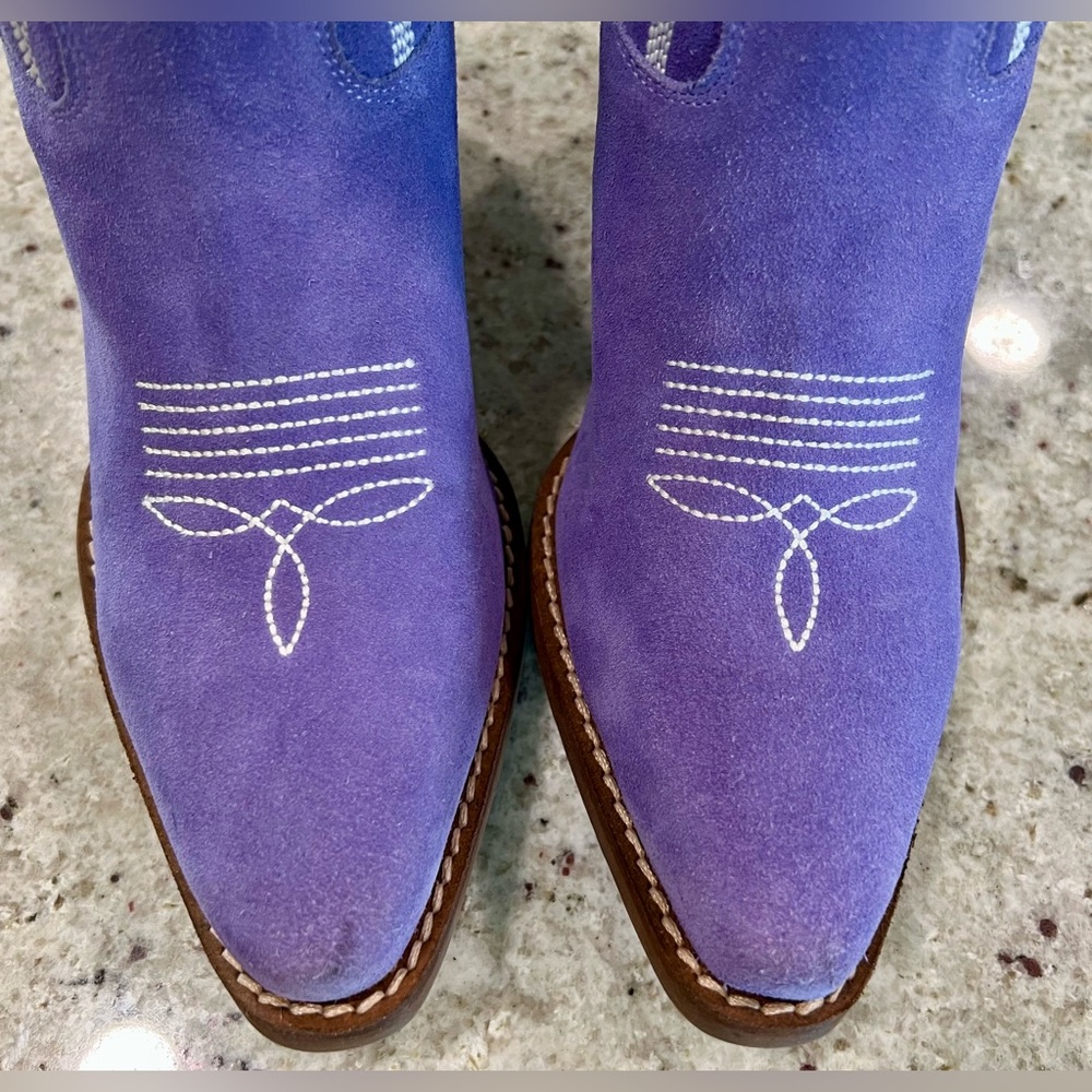 (NEW) Dingo Purple Heeled Western Cowboy Boots - Picture 7 of 14